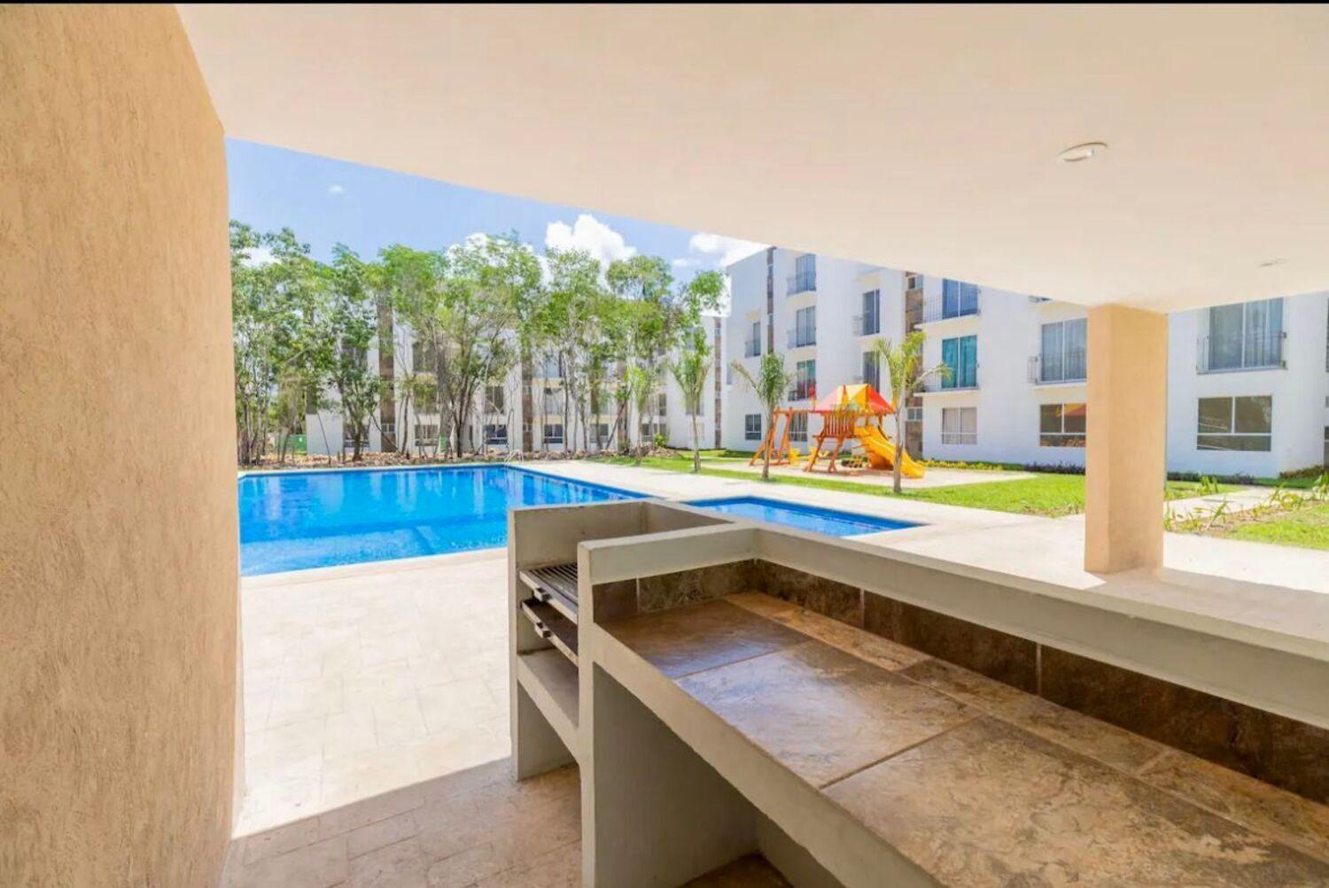 Ya Ab Kuxtal With Big Pool-grill-balcony-garden Apartment